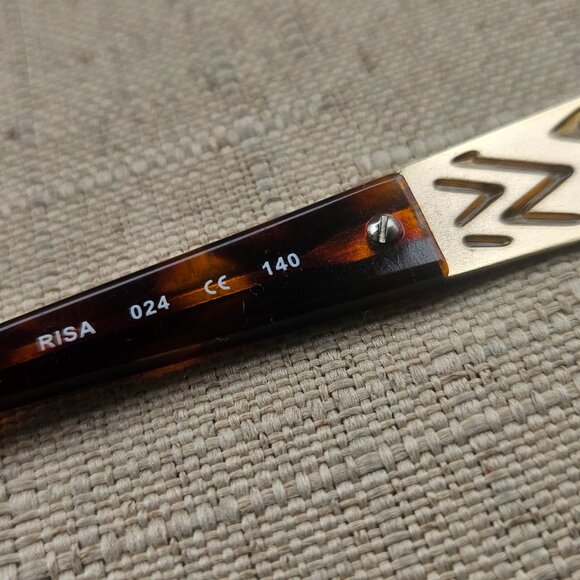 Daisy Fuentes Women Eyeglasses Risa Brown Tortoise Gold Tone Glasses Frame - Picture 8 of 14